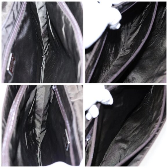 PRADA Business Bag Nylon Khaki Silver Auth bs16524 - Picture 16 of 16